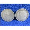 Image 4 : 2 Canadian 25 Cent Coins - .925 Silver - 1912, 1916