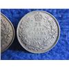 Image 4 : 3 Canadian 25 Cent Coins - .800 Silver - 1929 x 2, 1936