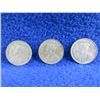 Image 5 : 3 Canadian 25 Cent Coins - .800 Silver - 1929 x 2, 1936