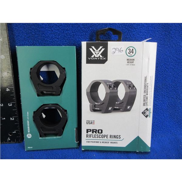Vortex Pro 34MM Medium Scope Rings For Weaver & Picatinny Mounts