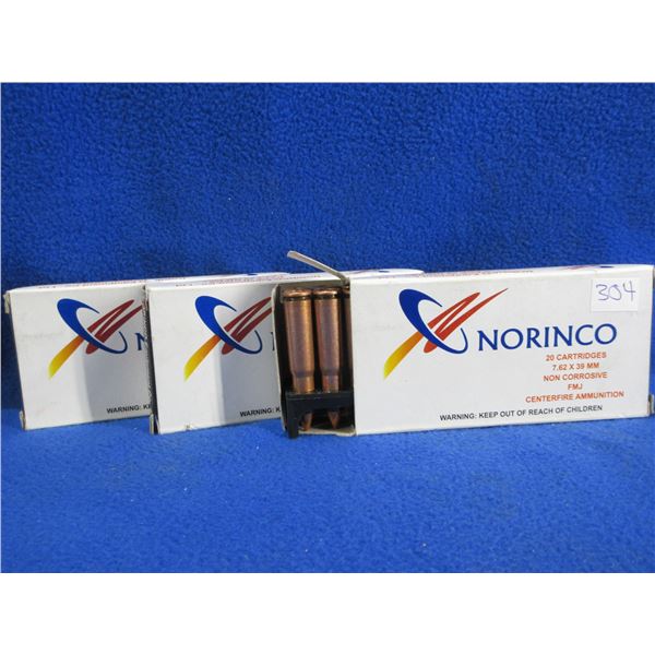 7.62X39 122gr FMJ Norinco Non Corrosive (Pick Up or Ship by UPS Only)