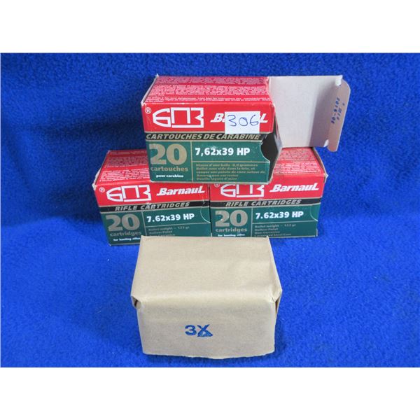 7.62X39 123gr HP Barnaul Non-Corrosive (Pick Up or Ship by UPS Only)