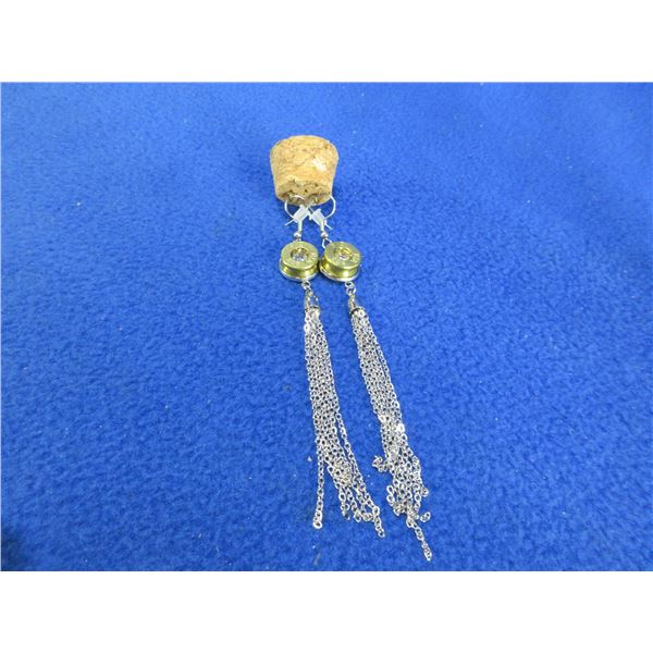 Pair of Earrings with Imitation Birthstone - Appears to be White Topaz