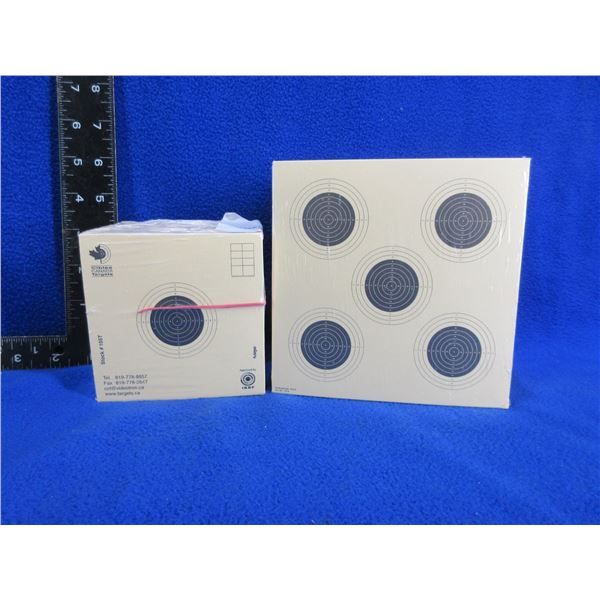 Kruger Air Rifle Targets - 2 Packs of 250 - 10 x 10cm & 14 x 14cm