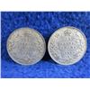 Image 1 : 2 Canadian 25 Cent Coins - .800 Silver - 1929, 1932