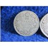 Image 2 : 2 Canadian 25 Cent Coins - .925 Silver - 1917, 1919