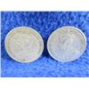 Image 4 : 2 Canadian 25 Cent Coins - .925 Silver - 1917, 1919
