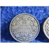 Image 2 : 2 Canadian 25 Cent Coins - .800 Silver - 1920, 1931