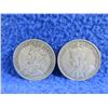Image 4 : 2 Canadian 25 Cent Coins - .800 Silver - 1920, 1931