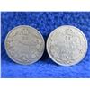 Image 1 : 2 Canadian 25 Cent Coins - .925 Silver - 1918, 1919