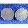 Image 4 : 2 Canadian 25 Cent Coins - .800 Silver - 1920, 1928