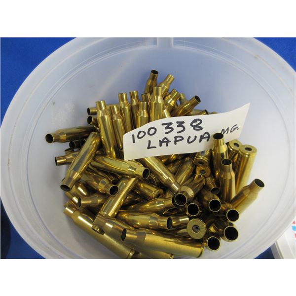 Brass Only - 338 Lapua Mag Deprimed - Tub of Approx. 100