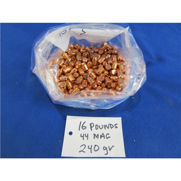 44 Mag .429" 240gr RNFP Copper Plated Bullets - Bag of Approx. 470