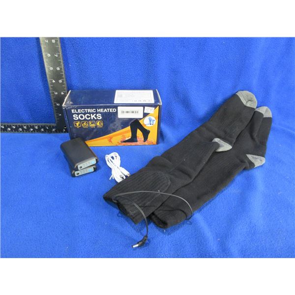 NEW - Electric Heated Socks w/ 2 Battery Packs & USB-C