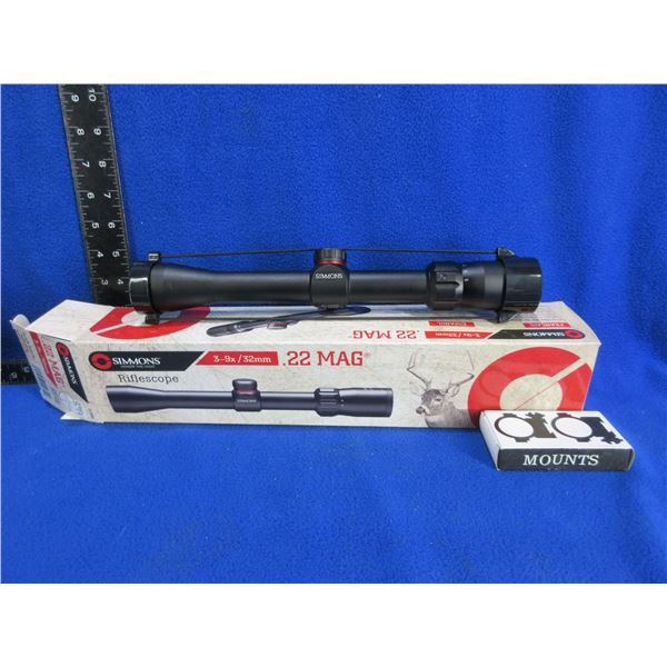 NEW - Simmons 3-9x32 .22 Mag Scope - Truplex Reticle