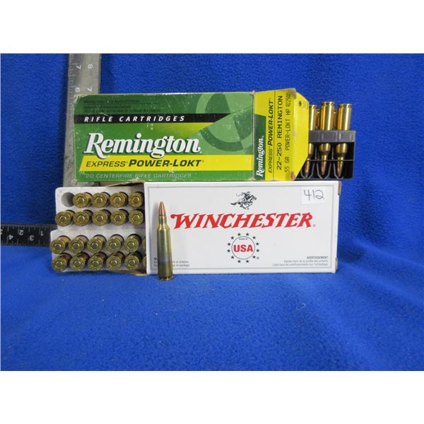22-250 Rem. Winchester & Remington (Pick Up or Ship by UPS Only)