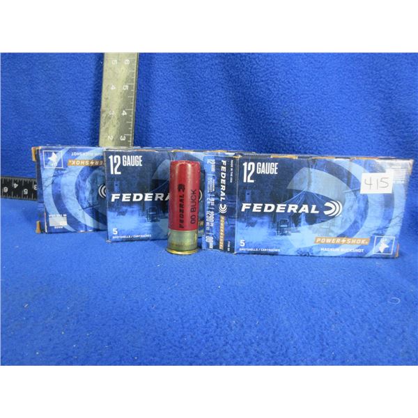 12 Ga. 2 3/4" 00 Buck Federal (Pick Up or Ship by UPS Only)