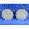 Image 1 : 2 Canadian 25 Cent Coins - .800 Silver - 1929, 1933