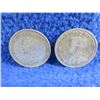 Image 4 : 2 Canadian 25 Cent Coins - .800 Silver - 1929, 1933