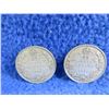 Image 1 : 2 Canadian 25 Cent Coins - .800 Silver - 1929, 1936