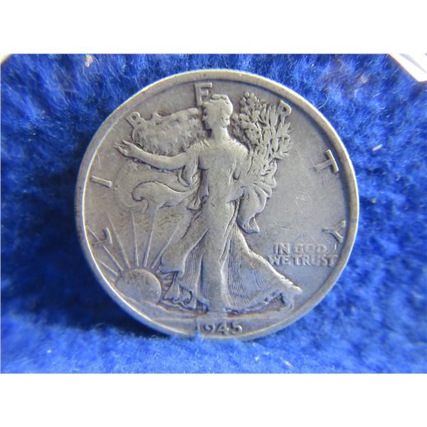 1945 USA "Walking Liberty Half Dollar" - .900 Silver