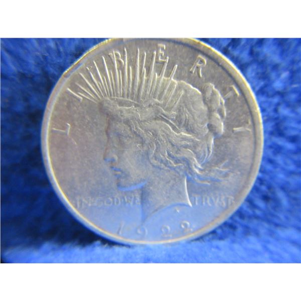 1922 USA One Dollar "Peace Dollar" - .900 Silver