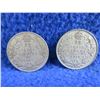 Image 1 : 2 Canadian 25 Cent Coins - .800 Silver - 1928, 1936