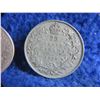 Image 3 : 2 Canadian 25 Cent Coins - .800 Silver - 1928, 1936