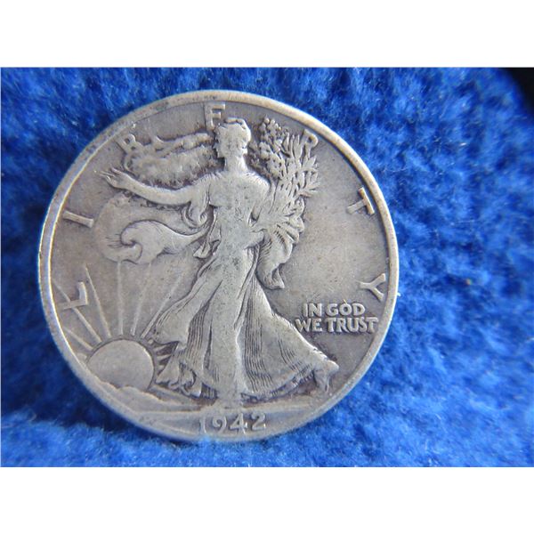 1942 USA "Walking Liberty Half Dollar" - .900 Silver