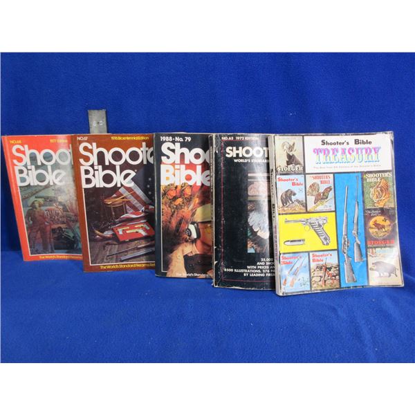 5 Books - Shooter's Bible 1972, 1988, 1976, 1977, Treasury