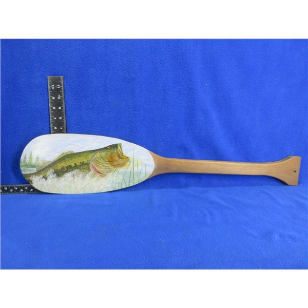 Decorative Wooden Paddle Wall Art - 30" Length - Signed Livingstone