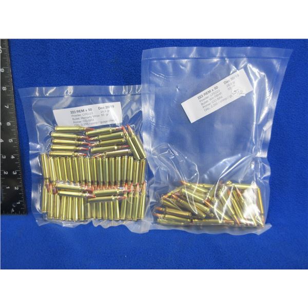 223 Rem Reloads - 100 Cartridges Total (Pick Up or Ship by UPS Only)
