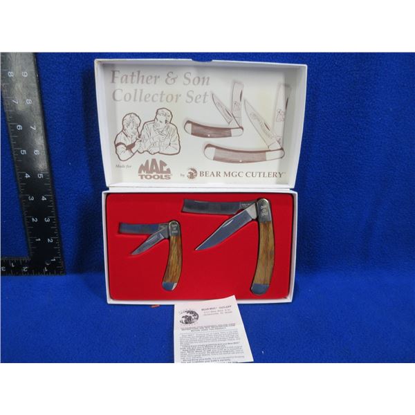 NEW - Bear MGC Cutlery Father & Son Collector Set Folding Knives