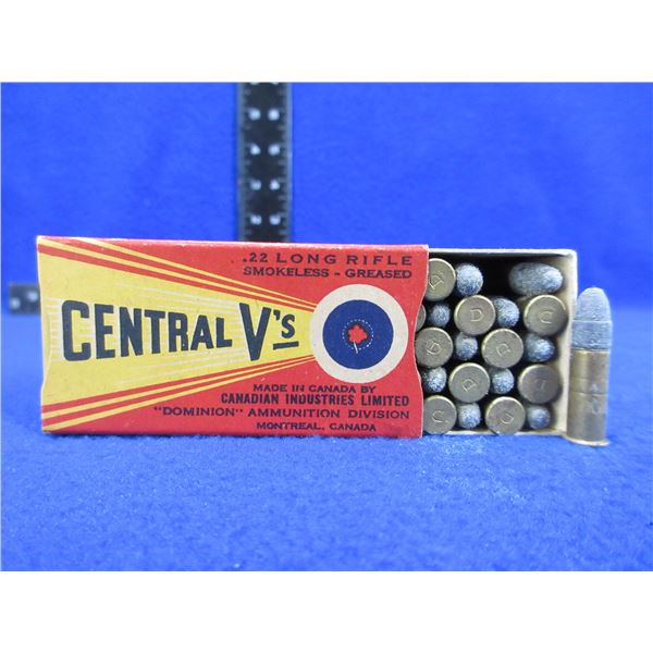 Collector Ammo - 22 LR Central V's (Pick Up or Ship by UPS Only)