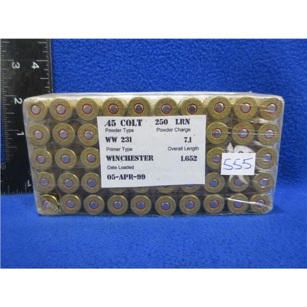 45 Colt Reloads - Box of 50 (Pick Up or Ship by UPS Only)