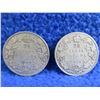 Image 1 : 2 Canadian 25 Cent Coins - .925 Silver - 1918, 1919