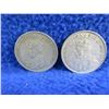 Image 4 : 2 Canadian 25 Cent Coins - .800 Silver - 1929, 1932