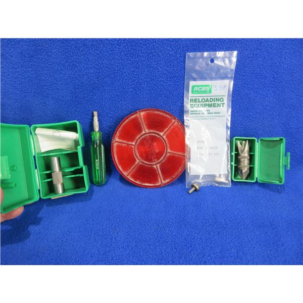 RCBS Primer Depth Gauge, Pocket Cleaner & Tray, Deburring Tool & 2 Pilots
