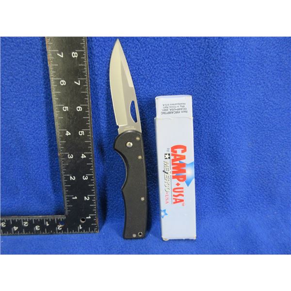 NEW - Meyerco Camp USA Folding Lock Blade Clip Knife - 3 1/2" Blade