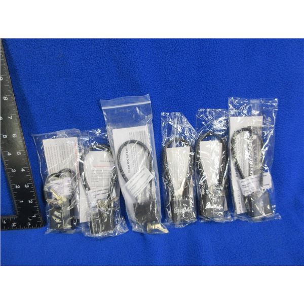 NEW - 6 Cable Locks with 2 Keys Each