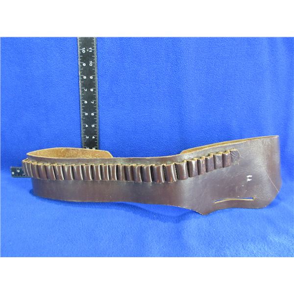Leather Cartridge Belt - Holds 25 Cartridges - 37" overall length