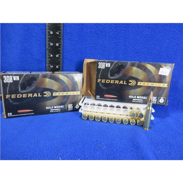 308 Win. 185gr Open Tip Match Federal Cartridges (Pick Up or Ship by UPS Only)
