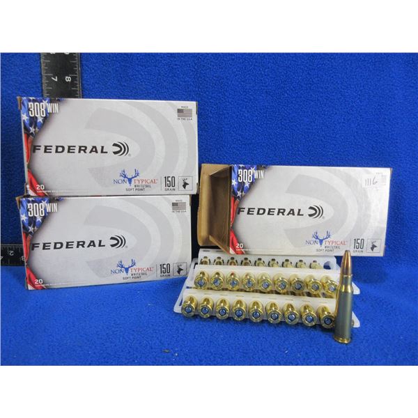 308 Win. 150gr SP Federal Cartridges (Pick Up or Ship by UPS Only)