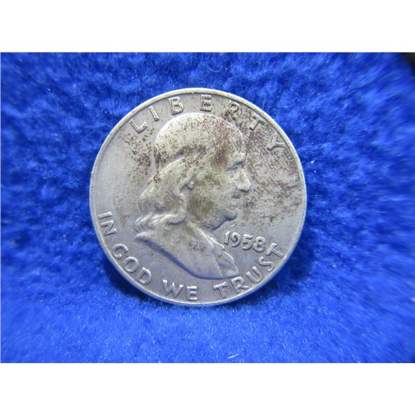 1958 USA "Franklin Half Dollar" - .900 Silver