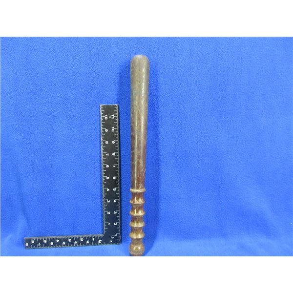 Vintage Wooden Police Truncheon - 16" Overall Length
