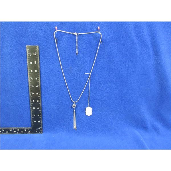 Handcrafted 24" Necklace - Pendant Made from Winchester 270 Win Brass, has Purple Stone in Primer Po