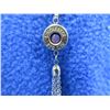 Image 2 : Handcrafted 24" Necklace - Pendant Made from Winchester 270 Win Brass, has Purple Stone in Primer Po