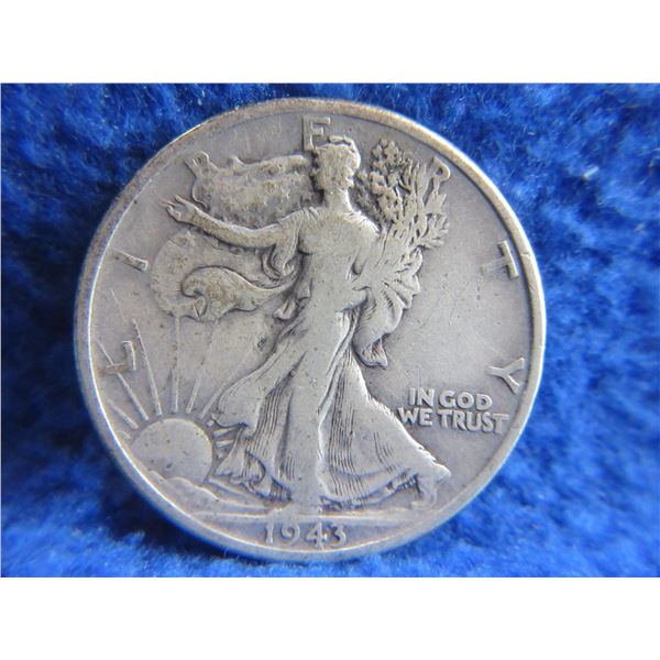 1943 USA "Walking Liberty Half Dollar" - .900 Silver