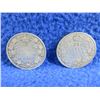 Image 1 : 2 Canadian 25 Cent Coins - .925 Silver - 1918, 1919