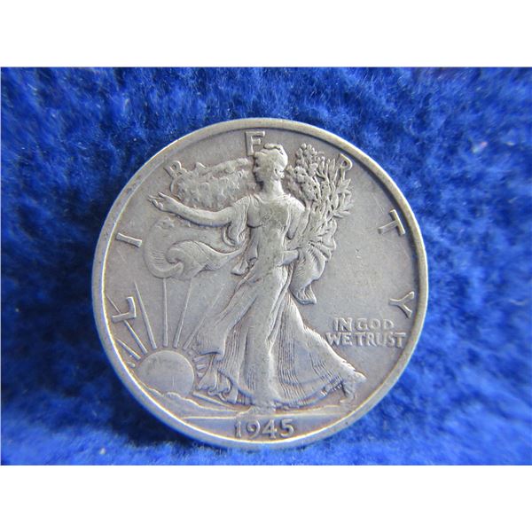 1945 USA "Walking Liberty Half Dollar" - .900 Silver